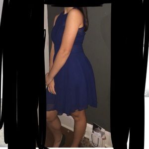 Navy Blue Elegant Skater Dress